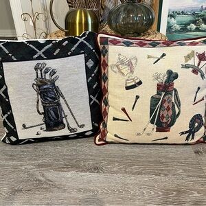Golf Themed Decorative Pillows Set